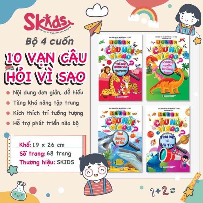 Bộ 4 Cuốn 10 Vạn Câu Hỏi Vì Sao Cho Bé Từ 3-9 Tuổi - Hình ảnh 2