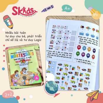 Bộ 6 Cuốn MONTESSORI Phương Pháp Giáo Dục Sớm Cho Trẻ Từ 0-6 tuổi Tặng Kèm Bút Chì - Hình ảnh 5
