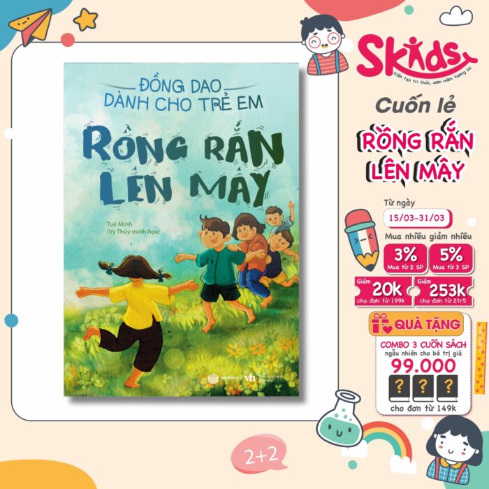 Sách - Đồng giao cho trẻ em từ 3-10 tuổi - RỒNG RẮN LÊN MÂY