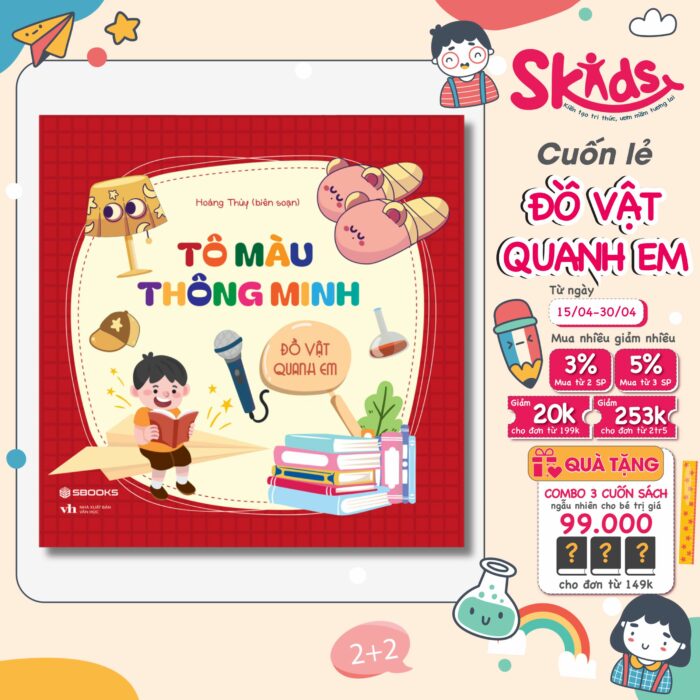 Sách - Tô màu thông minh từ 3-9 tuổi - ĐỒ VẬT QUANH EM