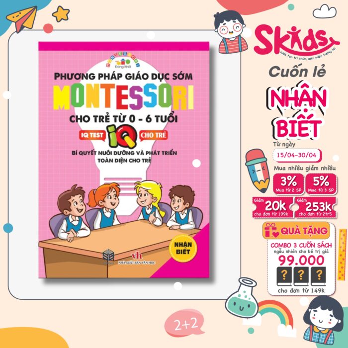 Sách - Phương pháp Montessori từ 3-12 tuổi - NHẬN BIẾT