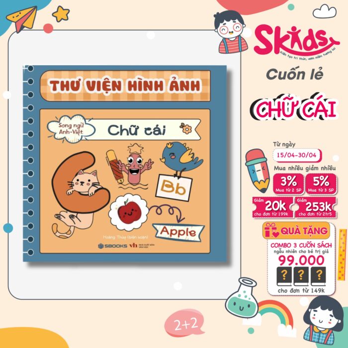 Sách - Thư Viện Hình Ảnh  từ 0-6 tuổi - CHỮ CÁI