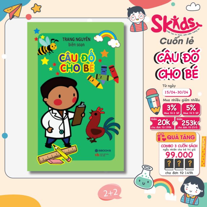 Sách - Giáo dục sớm từ 0-6 tuổi - CÂU ĐỐ CHO BÉ - SBOOKS