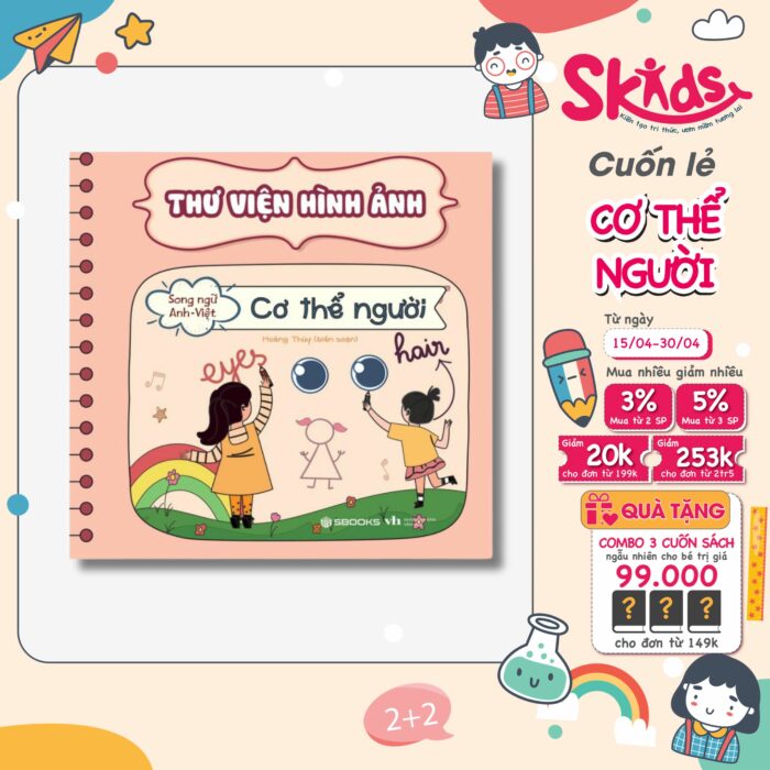 Sách - Thư Viện Hình Ảnh  từ 0-6 tuổi - CƠ THỂ NGƯỜI